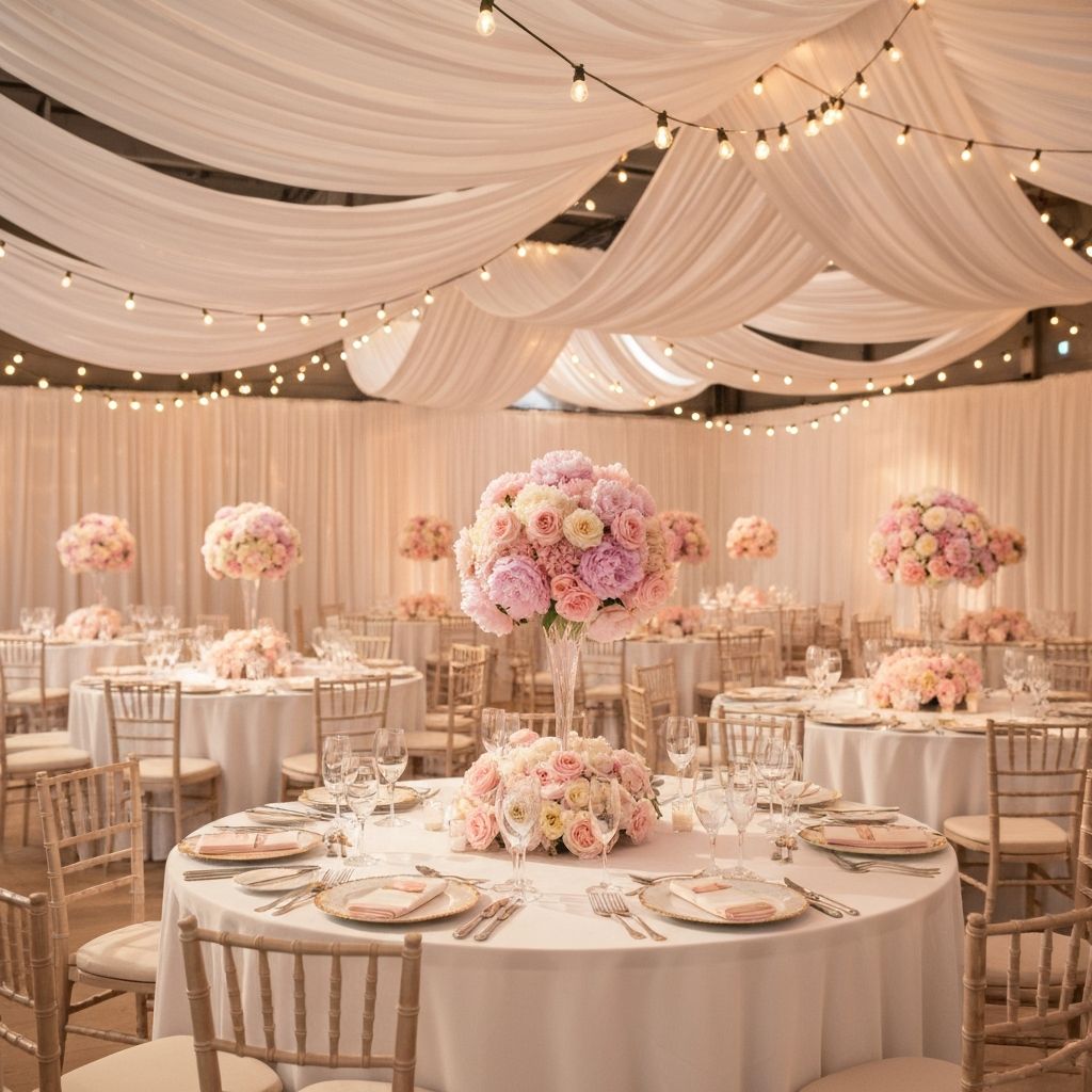 Elegant wedding setup